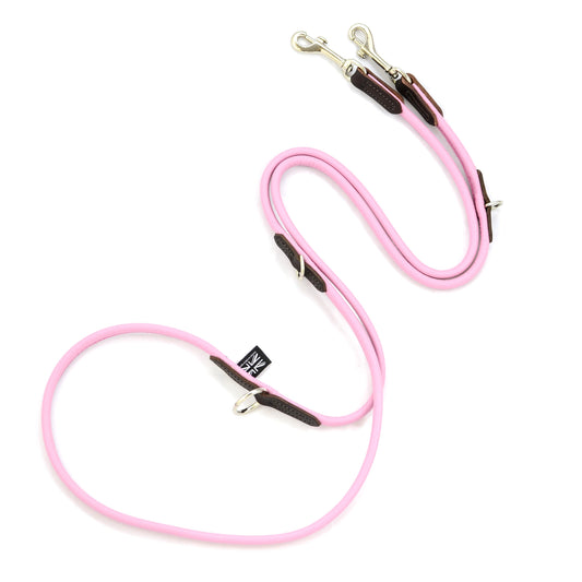 D&H Rolled Soft Leather Adjustable Long Lead