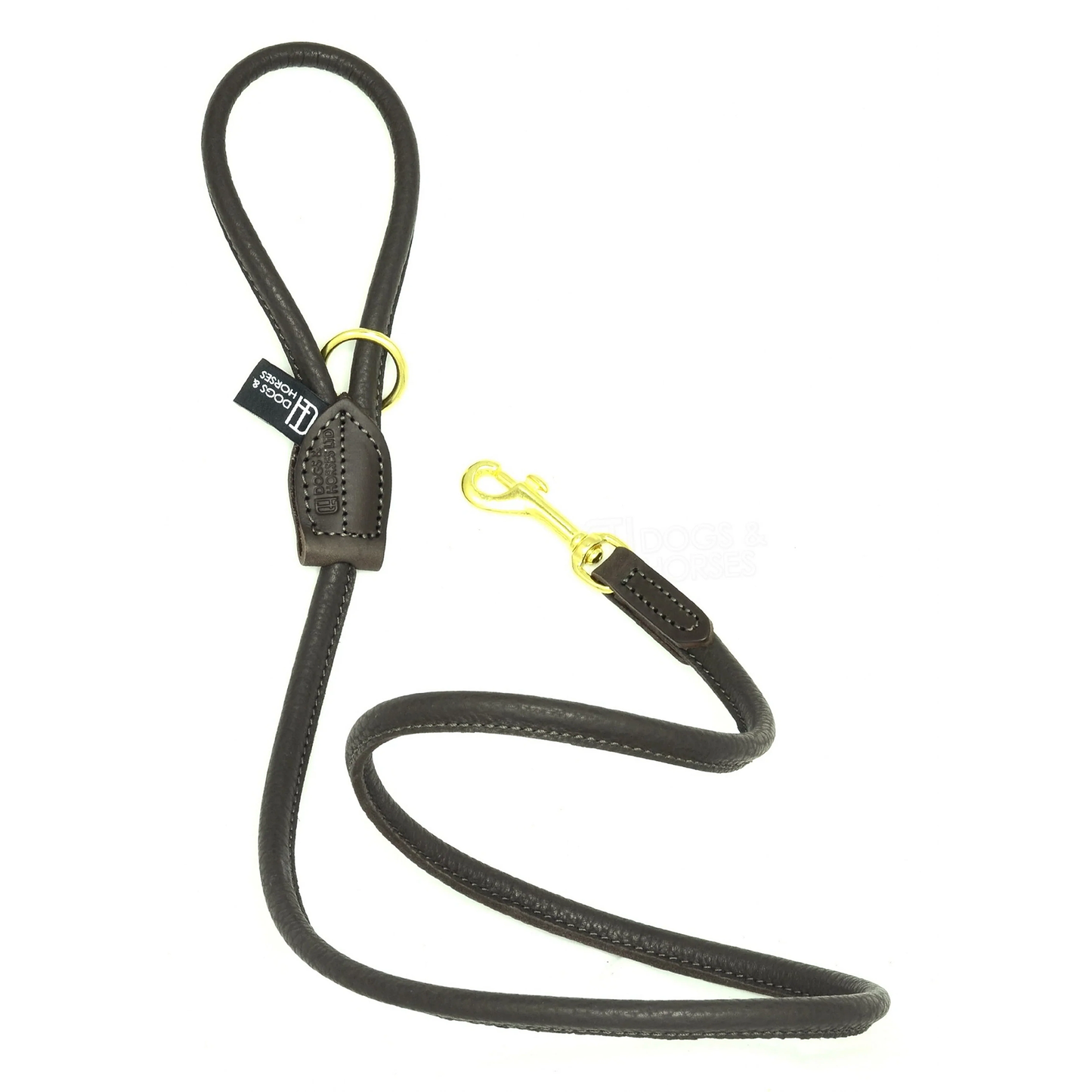 Rolled Soft Leather Lead Brown