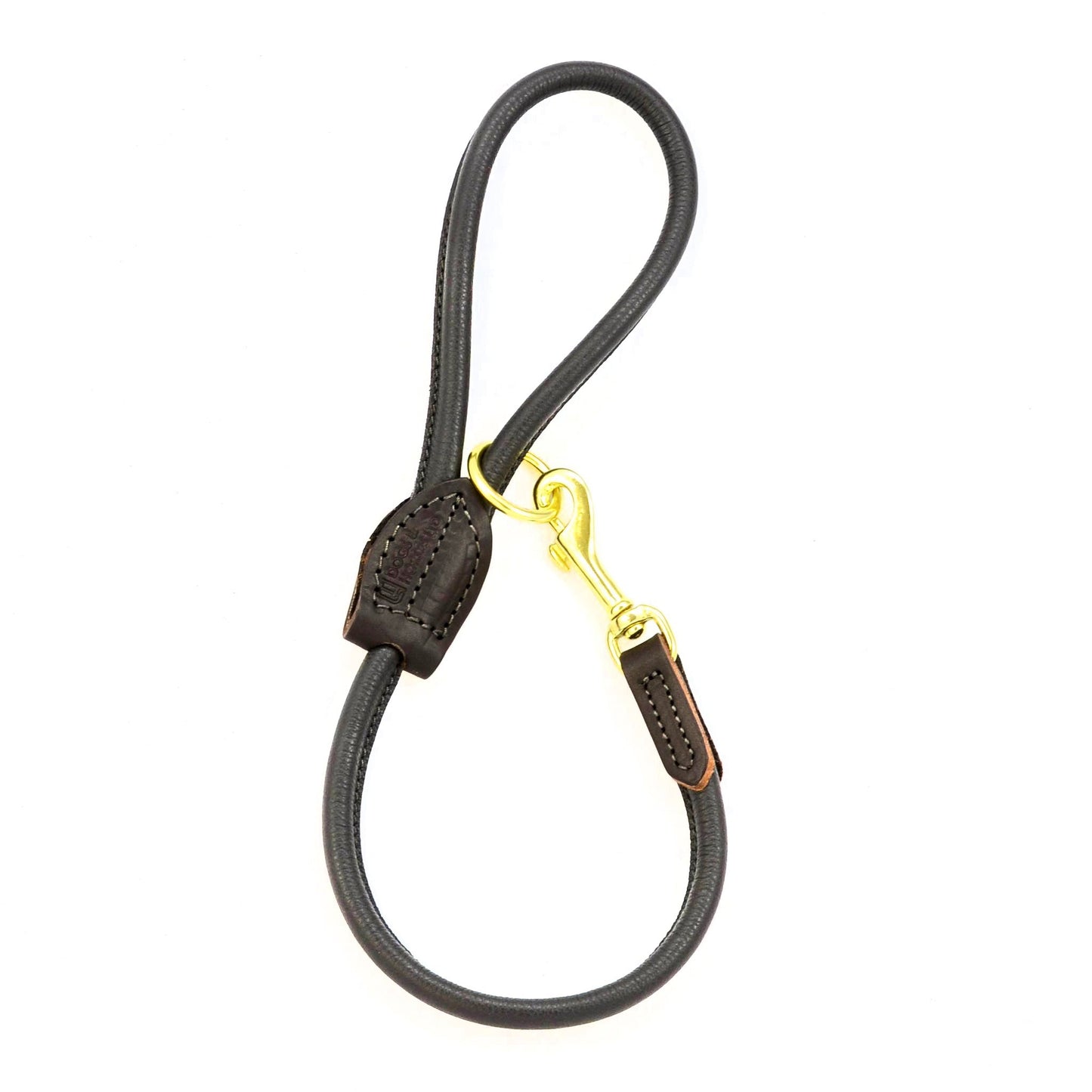 Short Rolled Leather Lead