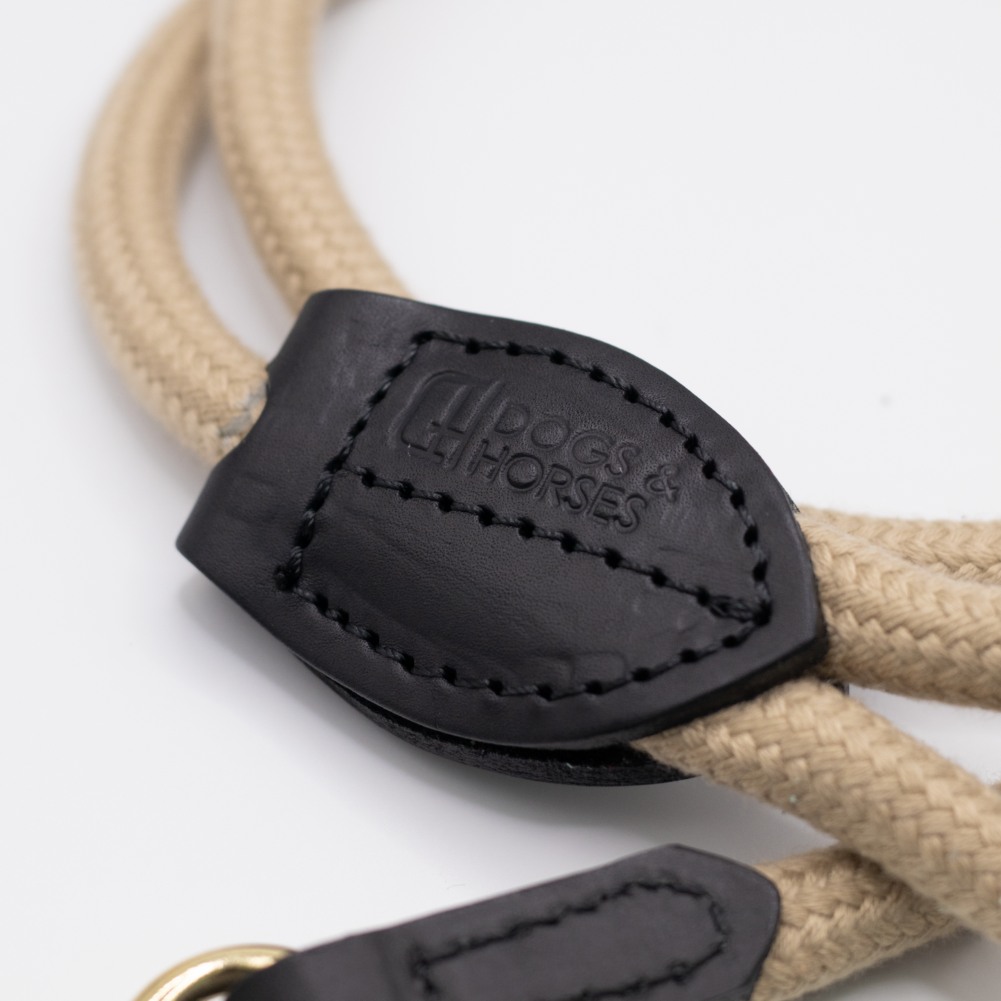 D&H Traditional Cotton Rope Lead Black