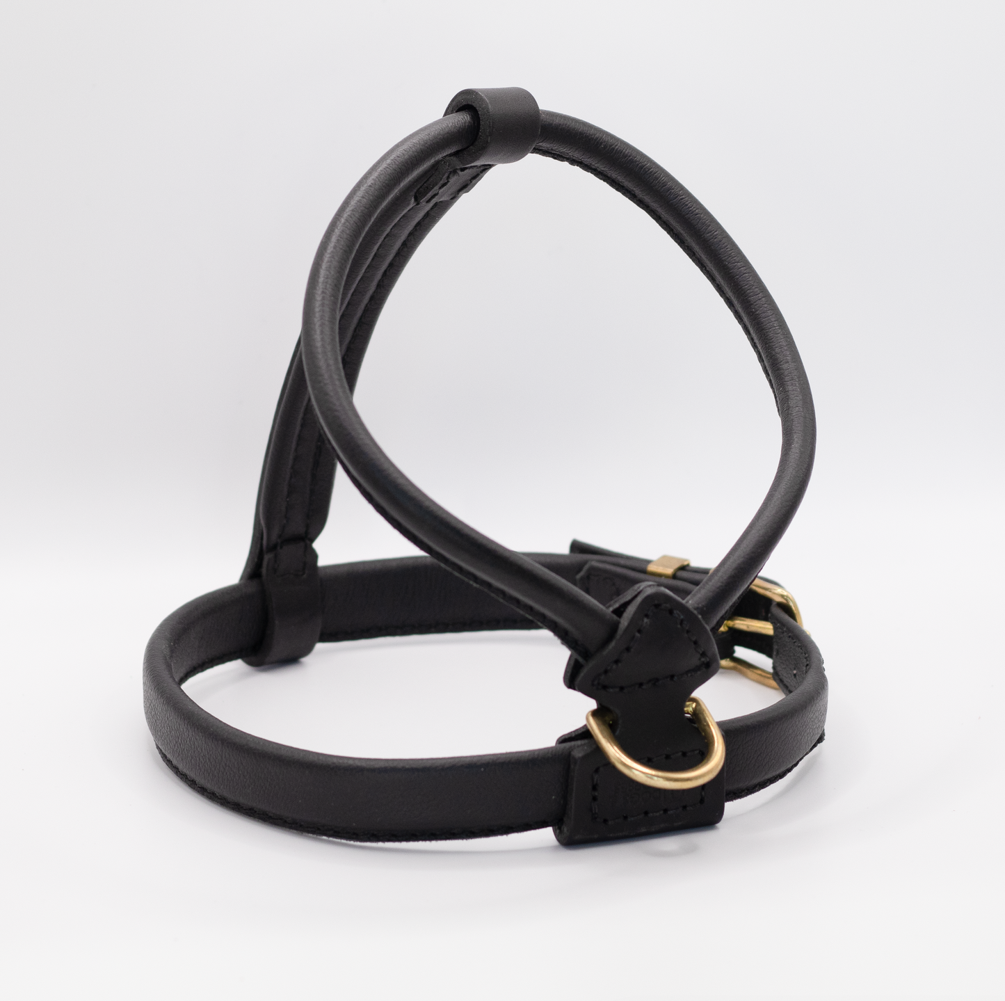 French Bulldog Leather Harness Black