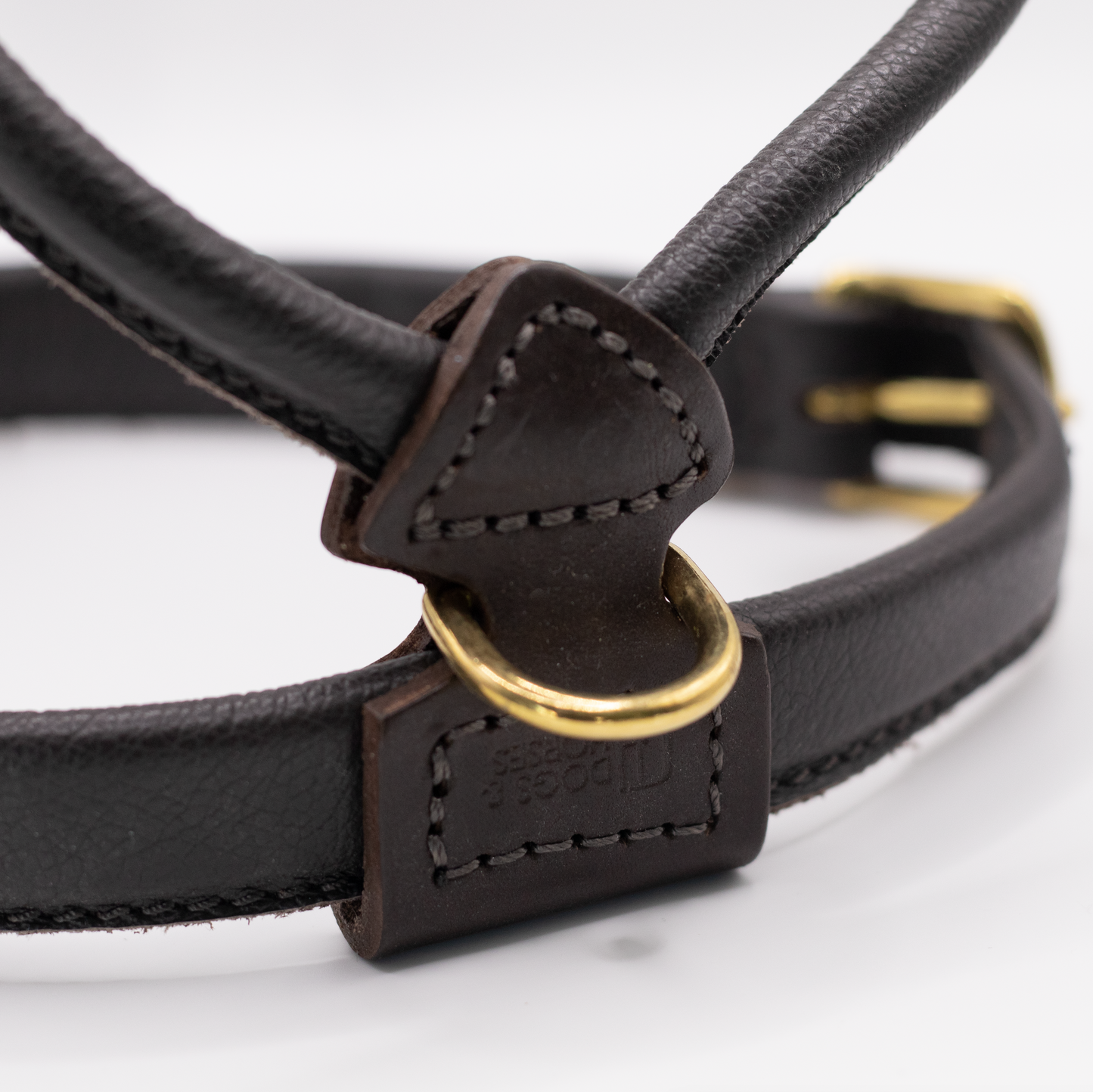 French Bulldog Leather Harness Brown