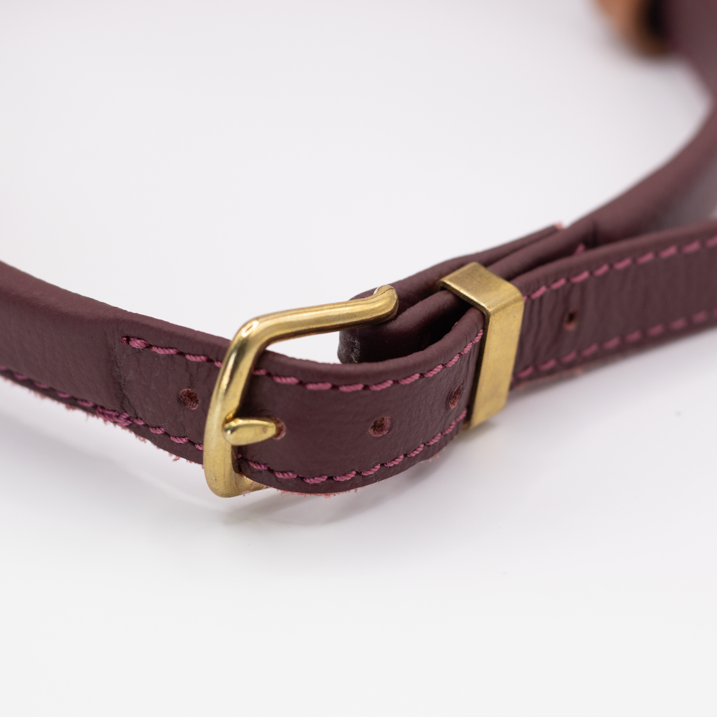 French Bulldog Leather Harness Merlot