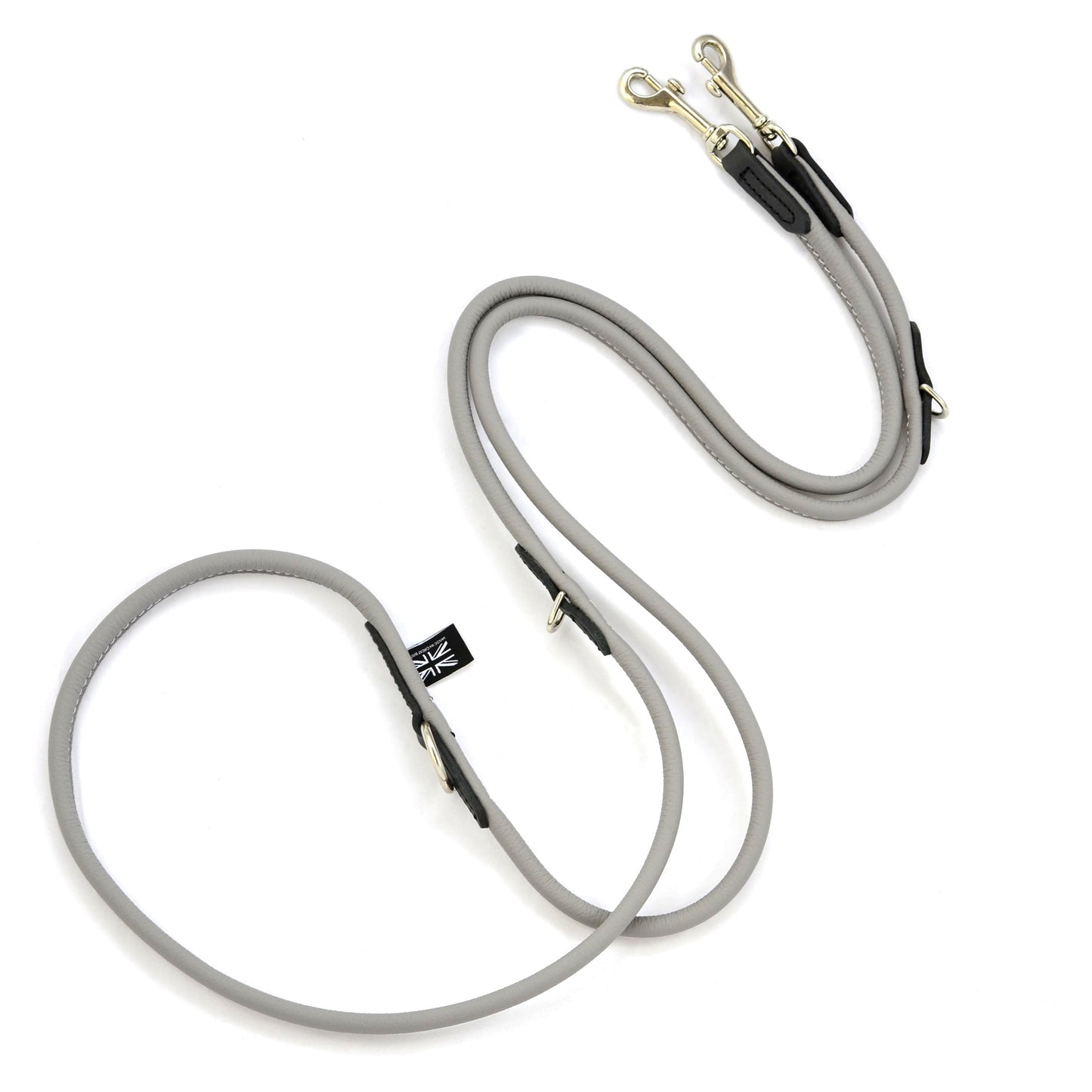 D&H Rolled Soft Leather Adjustable Long Lead