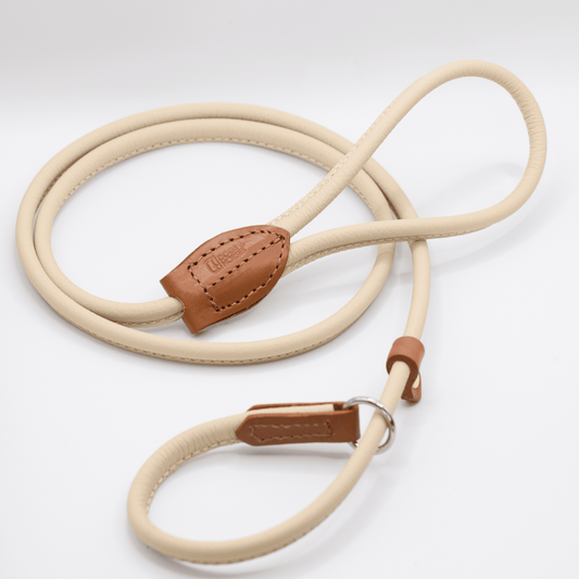 D&H Rolled Soft Leather Slip Lead Cream