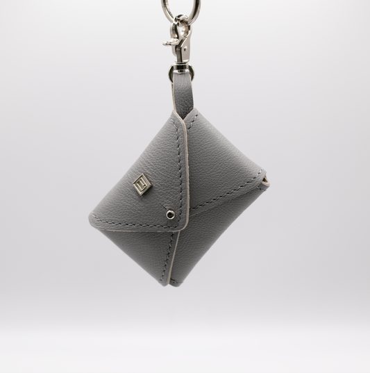 D&H PooSh - Soft Leather Poo Bag Dispenser Grey