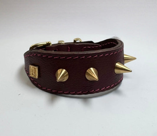 D&H Small but Mighty SPIKE Leather Collar