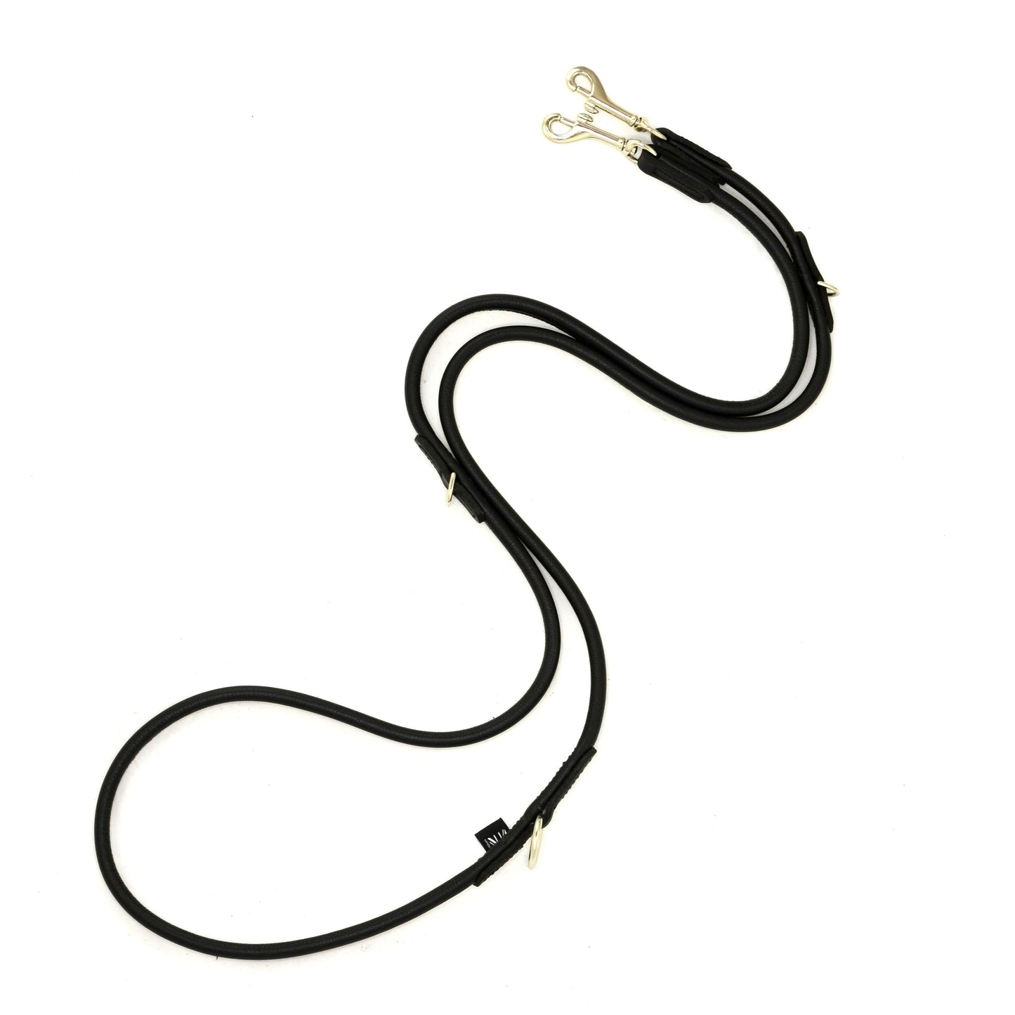 D&H Rolled Soft Leather Adjustable Long Lead