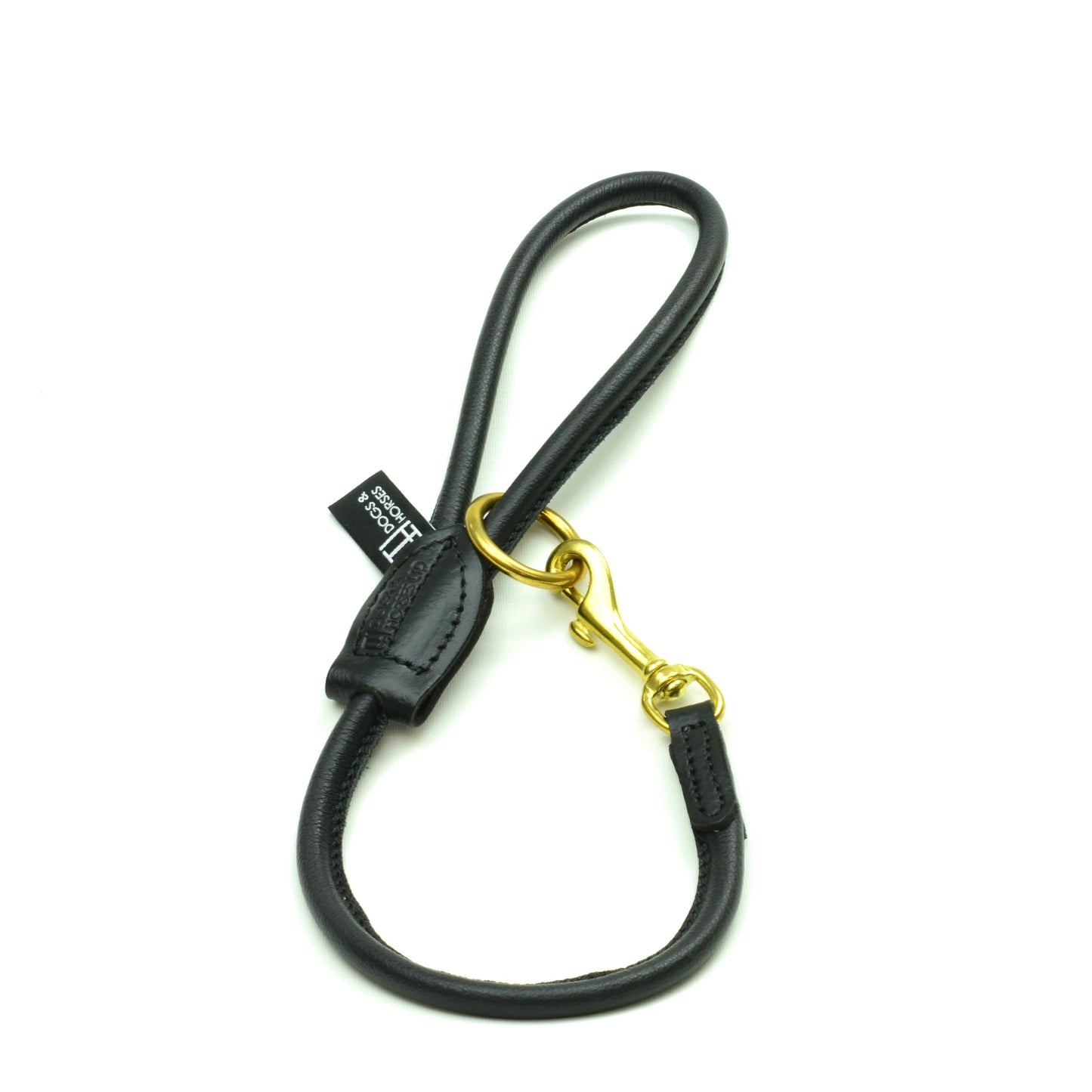 Short Rolled Leather Lead