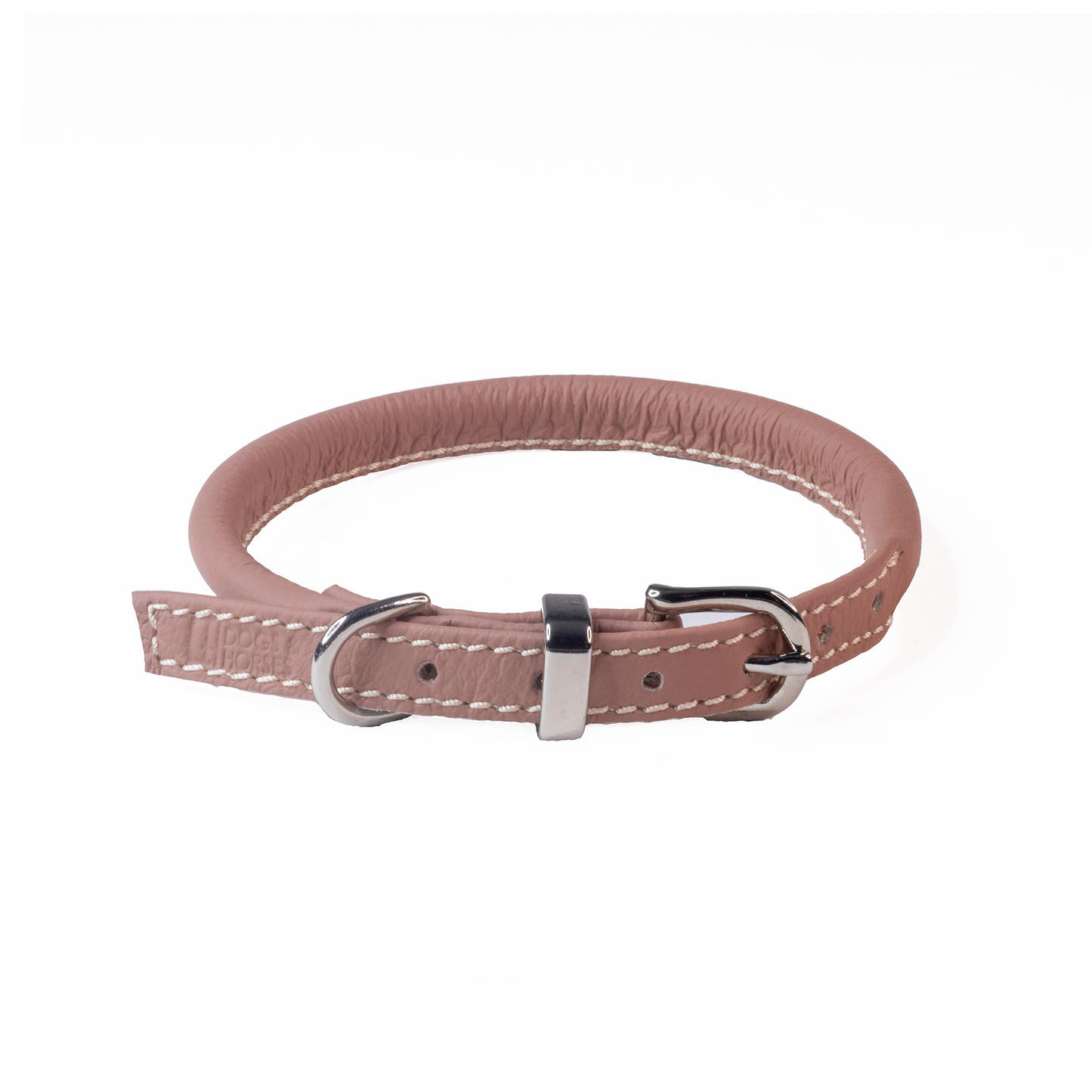 Rolled Soft Leather Collar Blush