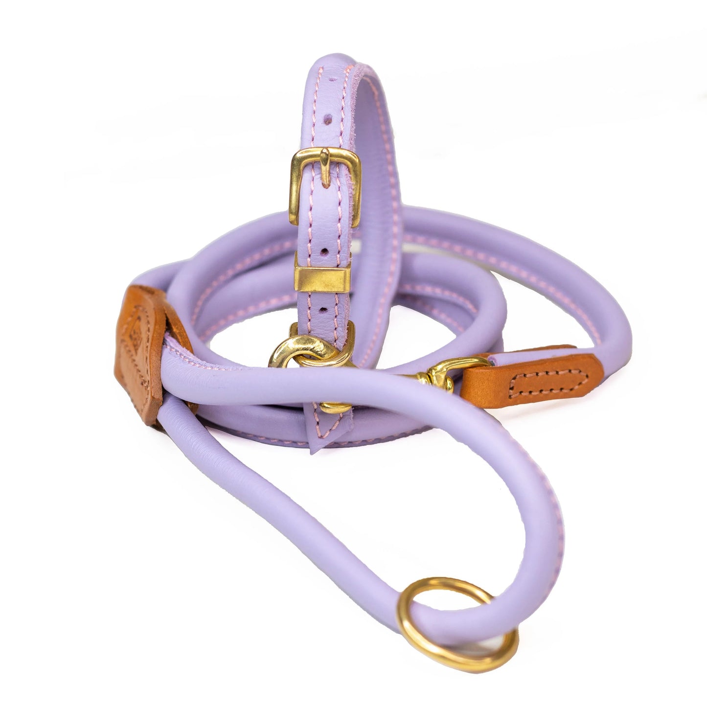 Rolled Soft Leather Set Lilac