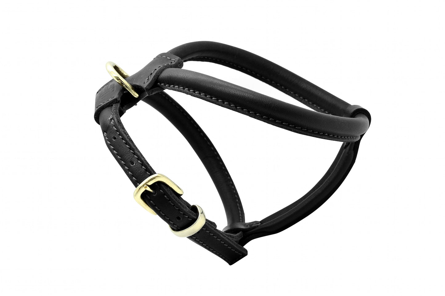 D&H Rolled Leather Dog Harness 