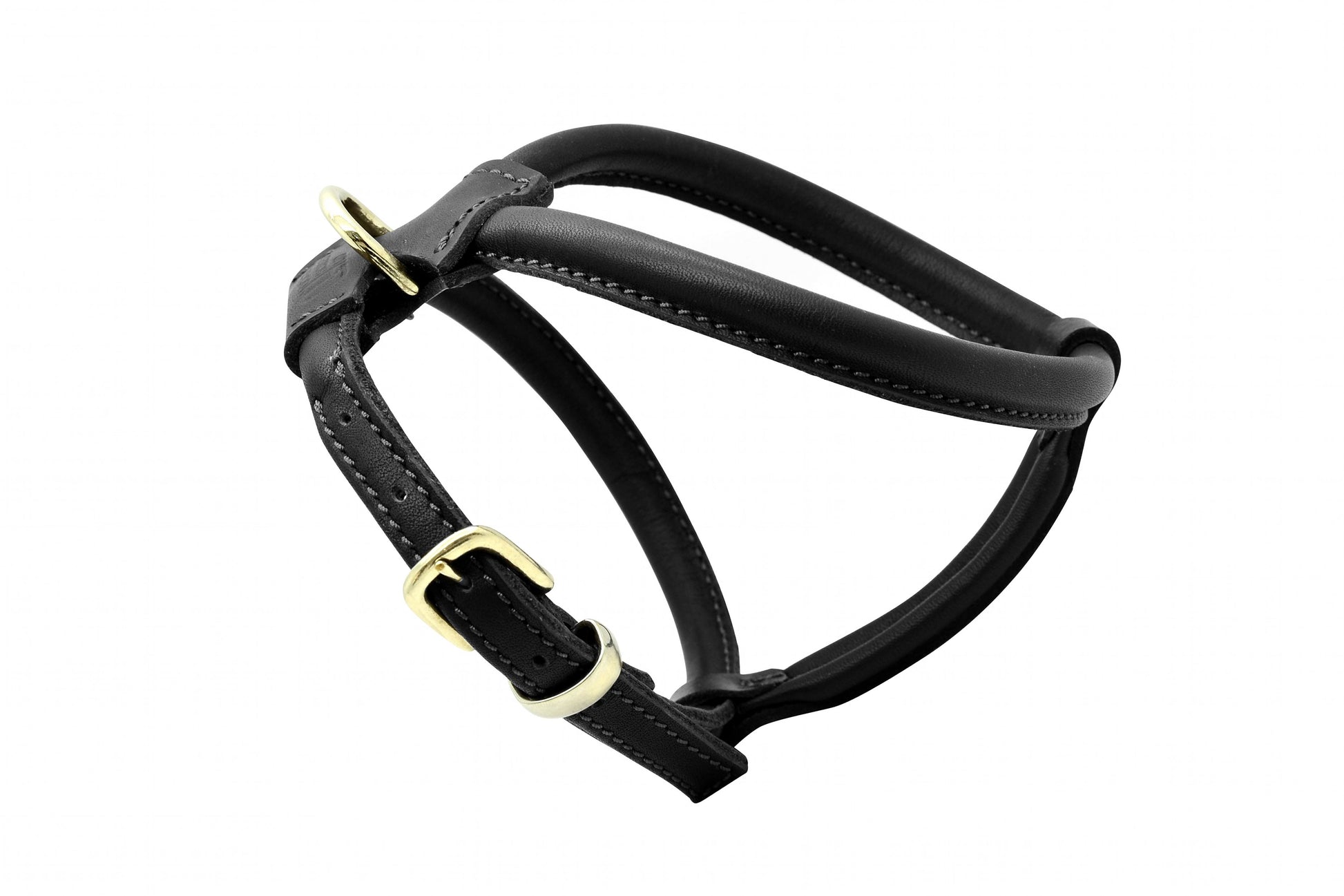 D&H Rolled Leather Dog Harness 
