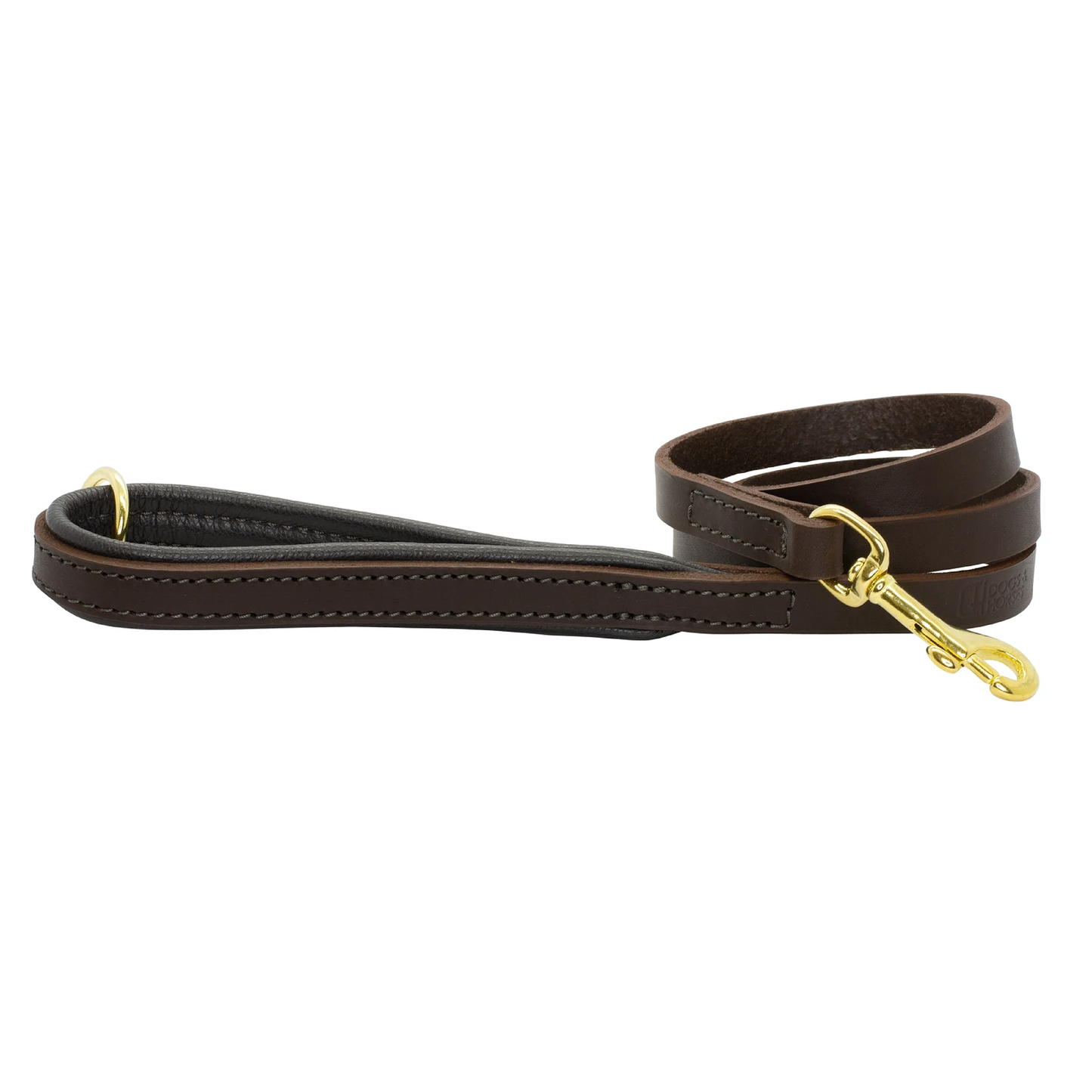 Padded Leather Lead Brown