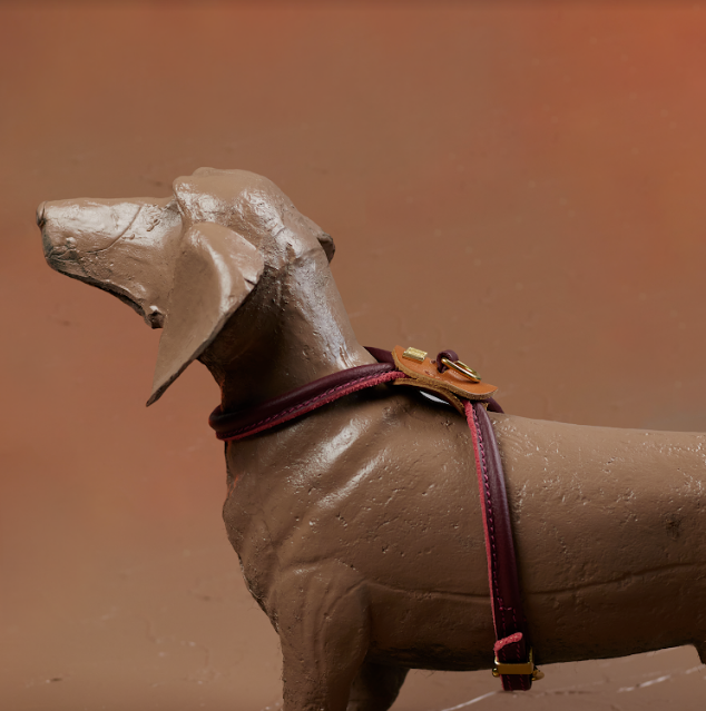 D&H Rolled Leather Harness for Miniature Dachshunds