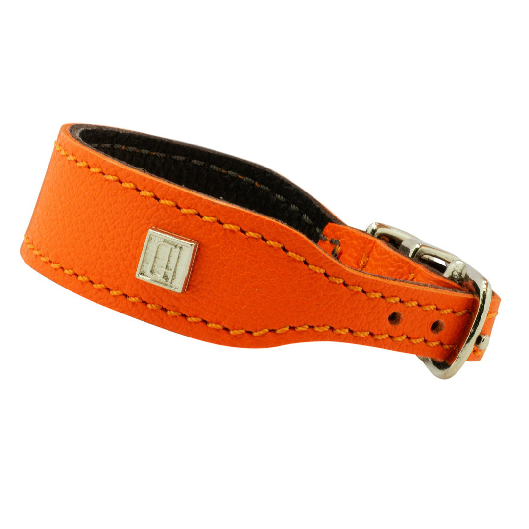 Flat and Wider Soft Leather Dog Collar